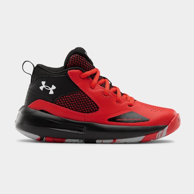 Under Armour Lockdown 5 - Chlapcenske Basketbalove Topanky - Červené/Čierne